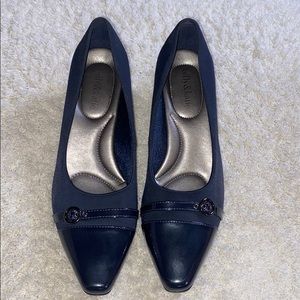 Kelly & Katie Blue Fabric Pumps
